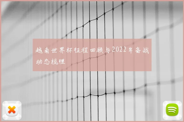 越南世界杯征程回顾与2022年备战动态梳理
