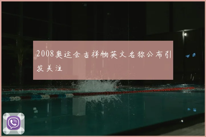 2008奥运会吉祥物英文名称公布引发关注